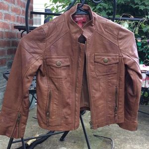 Girls Faux Leather Jacket